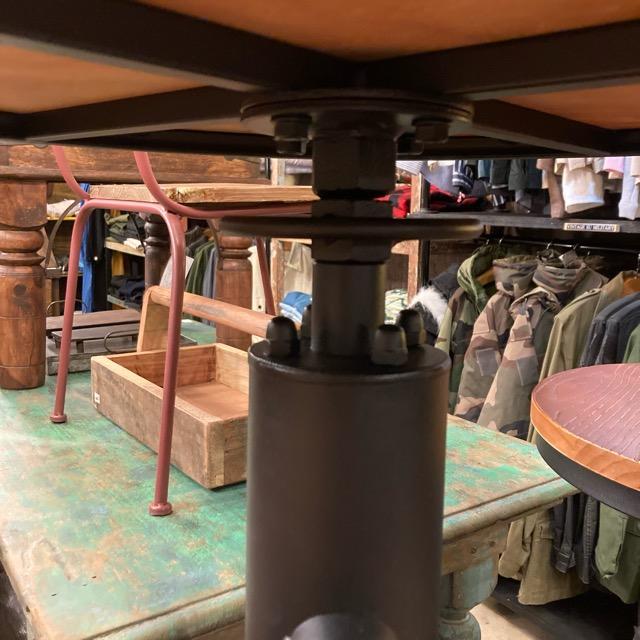 【倉庫直送】【送料無料】リフティング　バーテーブル　ブラック　パイプ　配管　パインウッド　スチール　インダストリアル　ハイテーブル　昇降式