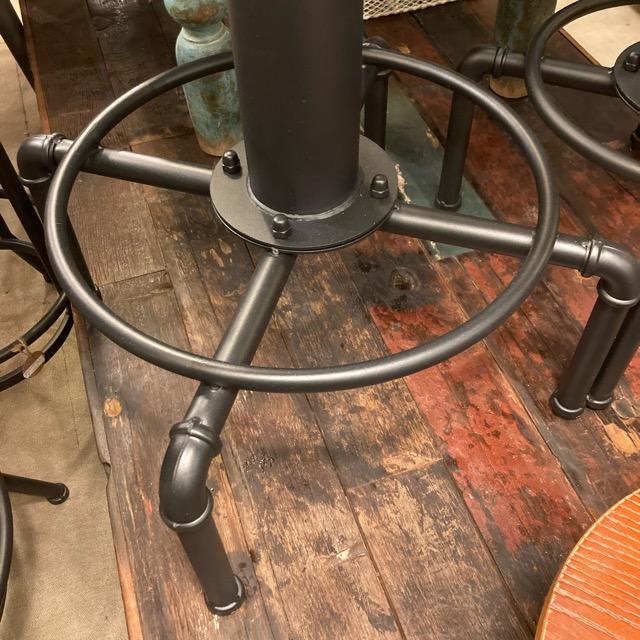 【倉庫直送】【送料無料】リフティング　バーテーブル　ブラック　パイプ　配管　パインウッド　スチール　インダストリアル　ハイテーブル　昇降式