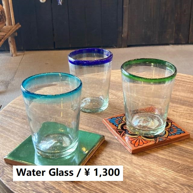 メキシコ　シンプルロックグラス　全3色　グリーン　ブルー　ライトブルー　タンブラー　ウォーターグラス