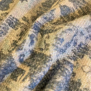 インド　シルクロードテキスタイルラグマット　90×140cm　ブルー　カーペット　ソファ　ペルシャ絨毯