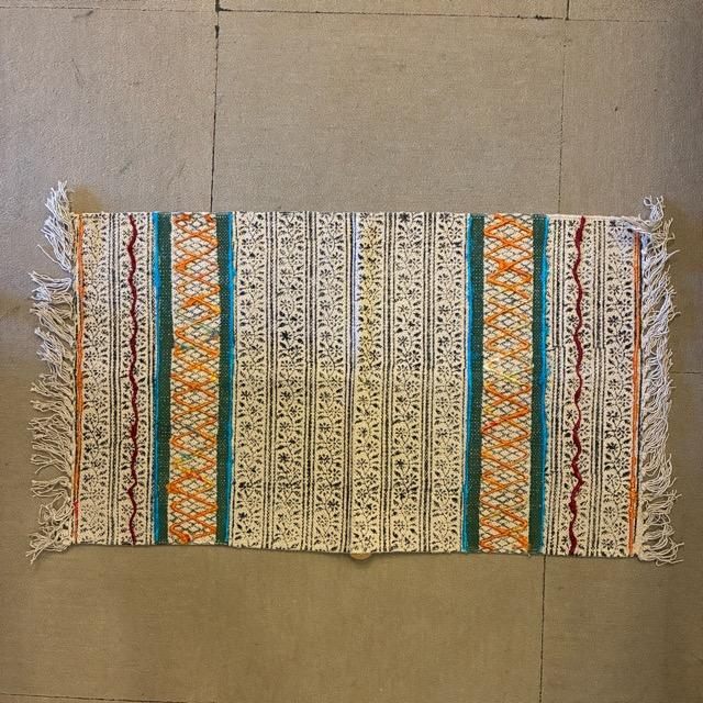 India GHAR Fabric rugmat 45×75cm 2type Multi Rainbow