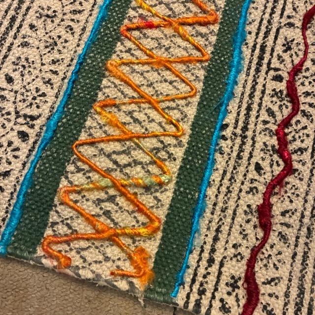 India GHAR Fabric rugmat 45×75cm 2type Multi Rainbow