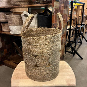 Bangladesh　Cylinder sea glass basket