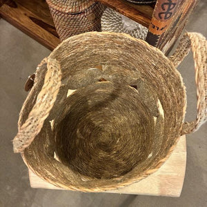 Bangladesh　Cylinder sea glass basket