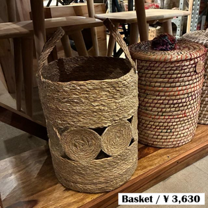 Bangladesh　Cylinder sea glass basket