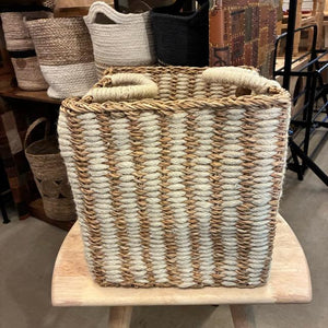 Bangladesh　 Square jute seagrass basket L