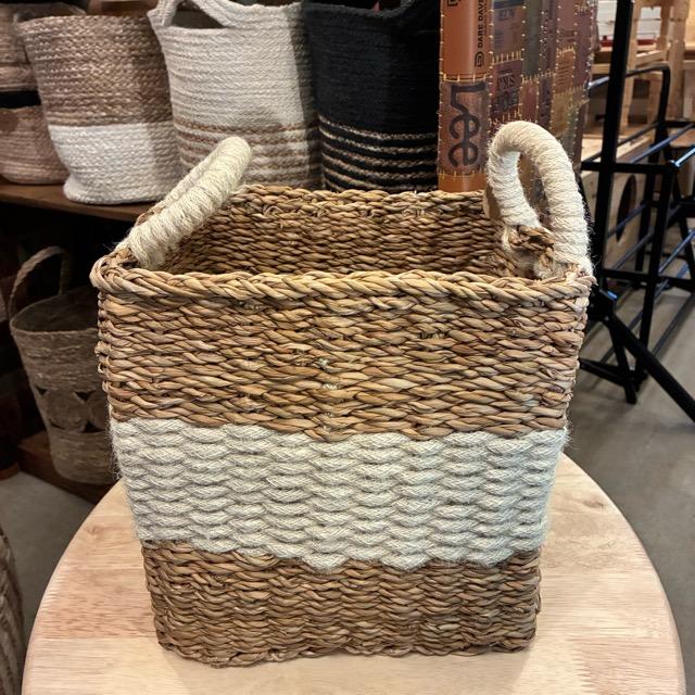 Bangladesh　 Square jute seagrass basket M