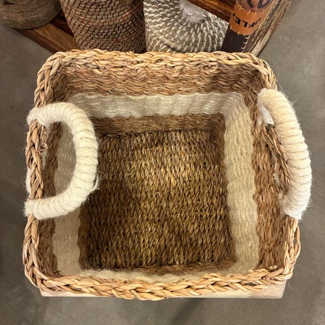 Bangladesh　 Square jute seagrass basket M