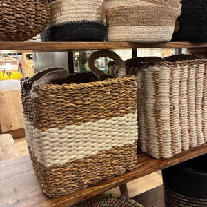 Bangladesh　 Square jute seagrass basket M