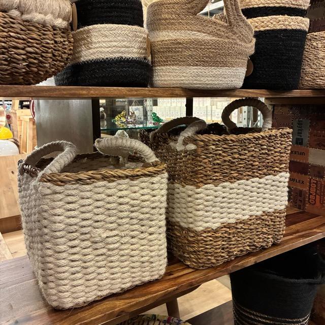 Bangladesh　 Square jute seagrass basket S