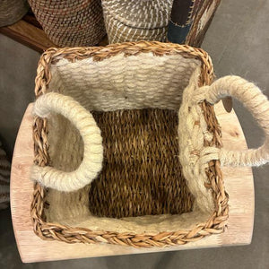Bangladesh　 Square jute seagrass basket S