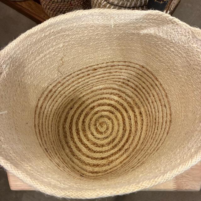 Bangladesh Conical Jute Basket with handle 2color