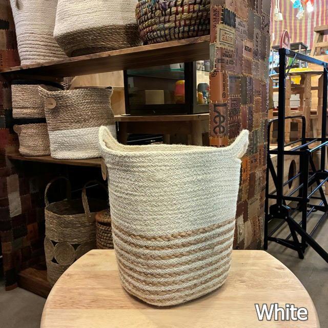 Bangladesh Conical Jute Basket with handle 2color