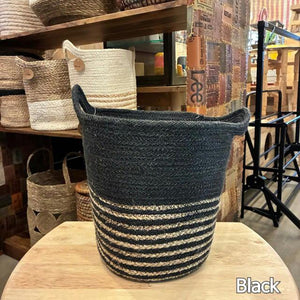 Bangladesh Conical Jute Basket with handle 2color