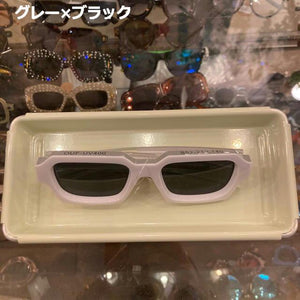 TOPANGA Accessory トップカラースクエアサングラス　全4色　ホワイト　レッド　ブルー　グリーン　伊達眼鏡　だてメガネ　レディース　メンズ　UV400