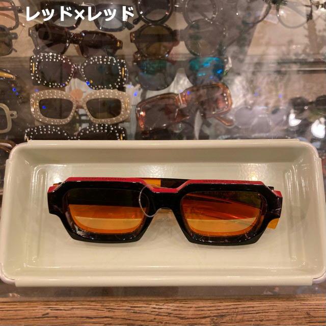 TOPANGA Accessory トップカラースクエアサングラス　全4色　ホワイト　レッド　ブルー　グリーン　伊達眼鏡　だてメガネ　レディース　メンズ　UV400