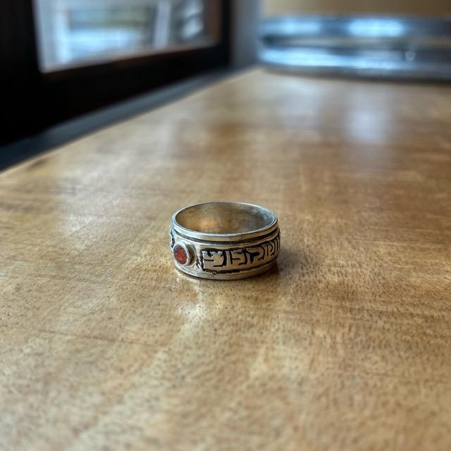 TOPANGA Jewelry 　エンシェントチベットシルバーリング　マントラ　ローズ　13号　16号　指輪　アクセサリー　ジュエリー　プレゼント　チベットシルバー
