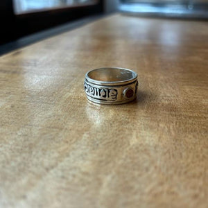 TOPANGA Jewelry 　エンシェントチベットシルバーリング　マントラ　ローズ　13号　16号　指輪　アクセサリー　ジュエリー　プレゼント　チベットシルバー