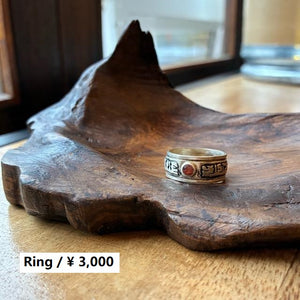 TOPANGA Jewelry 　エンシェントチベットシルバーリング　マントラ　ローズ　13号　16号　指輪　アクセサリー　ジュエリー　プレゼント　チベットシルバー