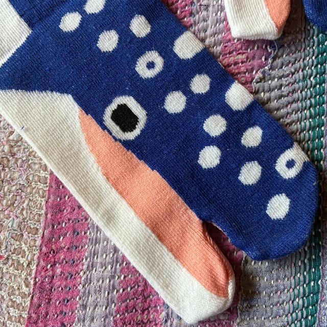 TOPANGA SOCKS Lady's Friends of the Sea Socks Whale shark
