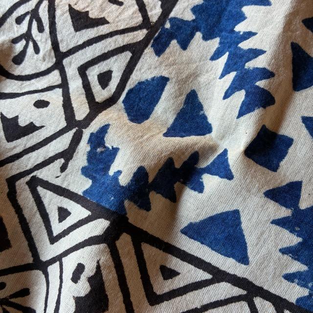 TOPANGA Accessory INDIA Block print Vegetable dyeing Bandana 4type Blue Red Green Yellow