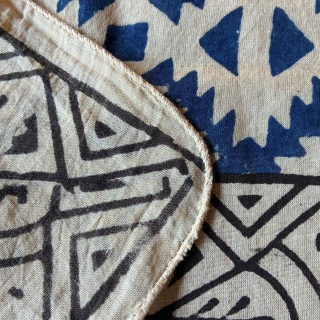 TOPANGA Accessory INDIA Block print Vegetable dyeing Bandana 4type Blue Red Green Yellow