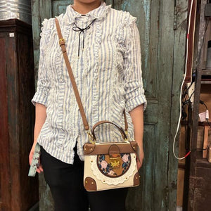 Topanga Accessory　ティータイムデコレーションバニティバッグ　ホワイト　レース　ファッション　バッグ　肩掛けバッグ　ショルダーバッグ　小物　レザー