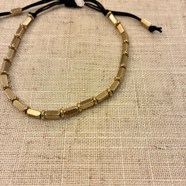 TOPANGA Jewelry　チベタンビーズコードブレスレット　ジオスレッド　ブラック　コッパー　シンプル　アクセサリー　ギフト　プレゼント　