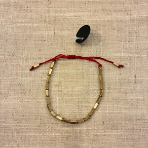TOPANGA Jewelry　チベタンビーズコードブレスレット　ジオスレッド　レッド　コッパー　シンプル　アクセサリー　ギフト　プレゼント　