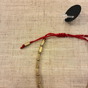 TOPANGA Jewelry　チベタンビーズコードブレスレット　ジオスレッド　レッド　コッパー　シンプル　アクセサリー　ギフト　プレゼント　