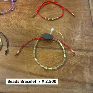 TOPANGA Jewelry　チベタンビーズコードブレスレット　ジオスレッド　レッド　コッパー　シンプル　アクセサリー　ギフト　プレゼント　