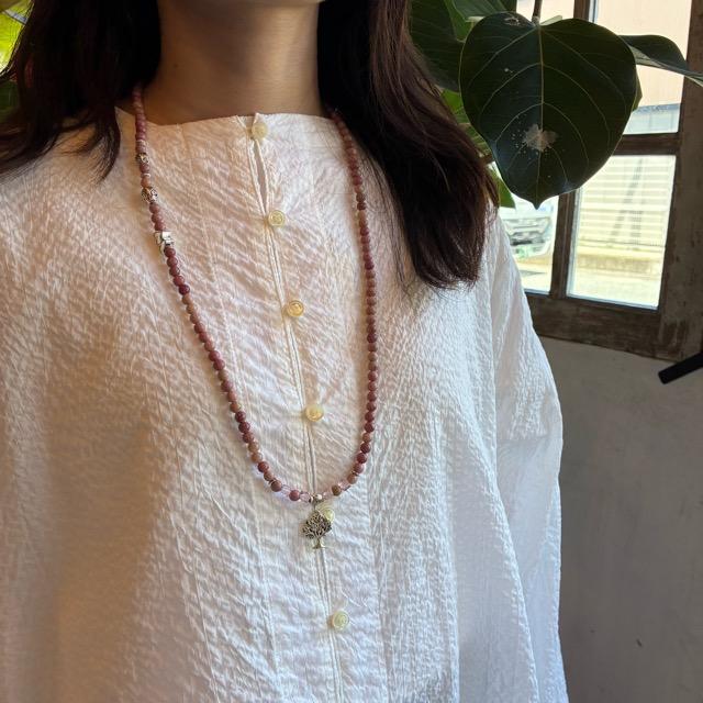 TOPANGA Jewelry　MARAブレスレット　ロードナイト　生命の木　ロングネックレス　数珠　瞑想　ヨガ　ラップブレス　天然石　108個　マーラ