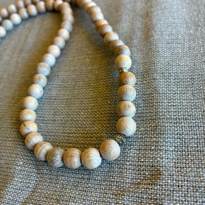 TOPANGA Jewelry　MARAブレスレット　シナモンウッド　生命の木　ロングネックレス　数珠　瞑想　ヨガ　ラップブレス　天然石　108個　マーラ