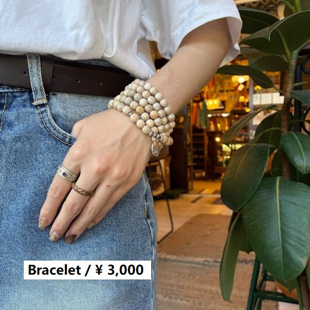 TOPANGA Jewelry　MARAブレスレット　シナモンウッド　生命の木　ロングネックレス　数珠　瞑想　ヨガ　ラップブレス　天然石　108個　マーラ