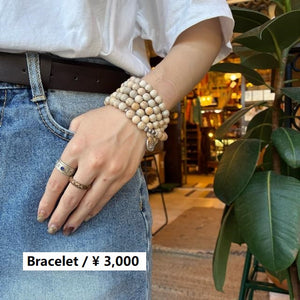 TOPANGA Jewelry　MARAブレスレット　シナモンウッド　生命の木　ロングネックレス　数珠　瞑想　ヨガ　ラップブレス　天然石　108個　マーラ