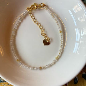 TOPANGA Jewelry　ミニジェムブレスレット　イエロークリスタル　ナチュラルストーン　天然石　パワーストーン　ペンダント　クリスタル