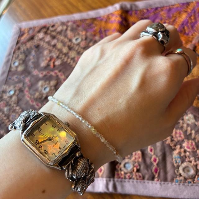 TOPANGA Jewelry　ミニジェムブレスレット　イエロークリスタル　ナチュラルストーン　天然石　パワーストーン　ペンダント　クリスタル