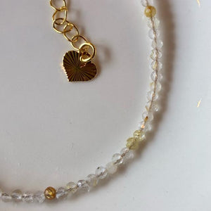 TOPANGA Jewelry　ミニジェムブレスレット　イエロークリスタル　ナチュラルストーン　天然石　パワーストーン　ペンダント　クリスタル