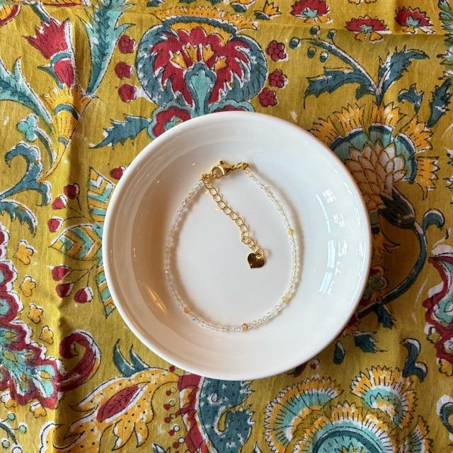 TOPANGA Jewelry　ミニジェムブレスレット　イエロークリスタル　ナチュラルストーン　天然石　パワーストーン　ペンダント　クリスタル