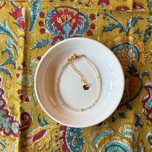 TOPANGA Jewelry　ミニジェムブレスレット　イエロークリスタル　ナチュラルストーン　天然石　パワーストーン　ペンダント　クリスタル
