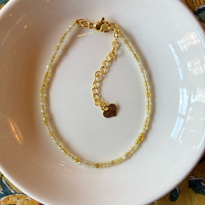 TOPANGA Jewelry　ミニジェムブレスレット　イエローオパール　ナチュラルストーン　天然石　パワーストーン　ペンダント　クリスタル