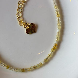 TOPANGA Jewelry　ミニジェムブレスレット　イエローオパール　ナチュラルストーン　天然石　パワーストーン　ペンダント　クリスタル