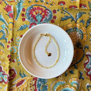 TOPANGA Jewelry　ミニジェムブレスレット　イエローオパール　ナチュラルストーン　天然石　パワーストーン　ペンダント　クリスタル