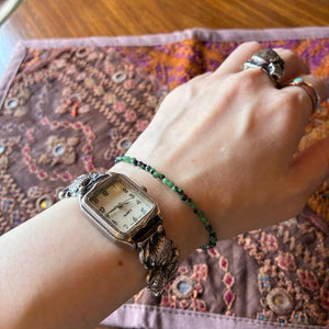 TOPANGA Jewelry　ミニジェムブレスレット　エメラルド　ルビー　グリーン　ナチュラルストーン　天然石　パワーストーン　ペンダント　クリスタル