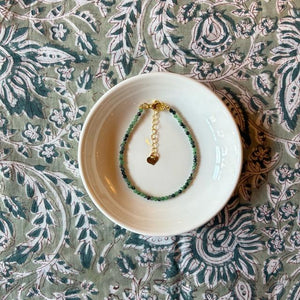 TOPANGA Jewelry　ミニジェムブレスレット　エメラルド　ルビー　グリーン　ナチュラルストーン　天然石　パワーストーン　ペンダント　クリスタル