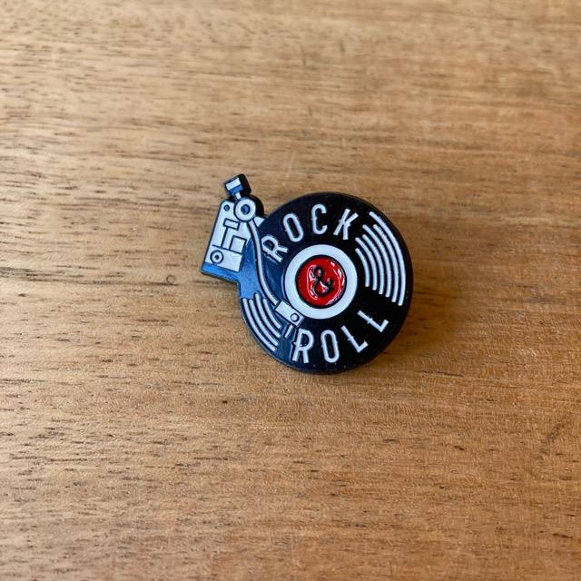 TOPANGA Jewelry　ピンブローチ　ROCK ROLL　レコード　ミュージック　音楽　ロック　プレゼント　プチギフト　プレゼント　小物　アクセサリー