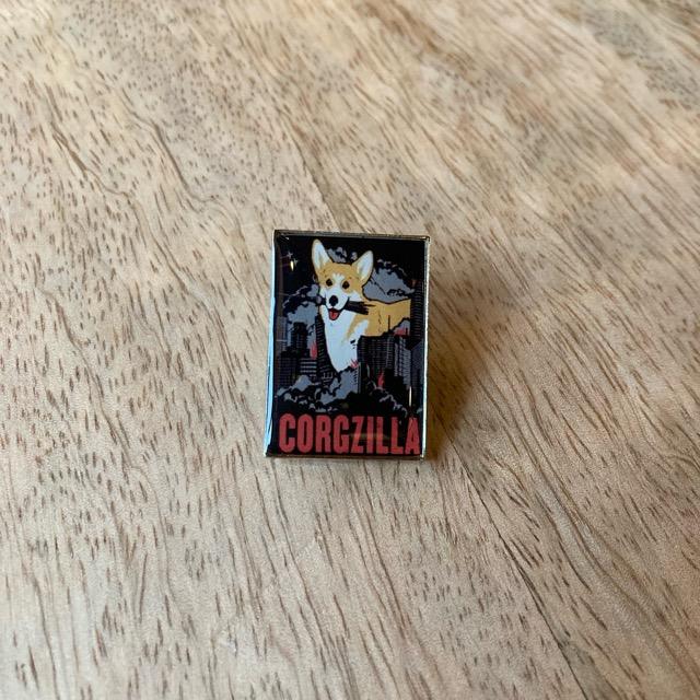 TOPANGA Jewelry　ピンブローチ　CORGZILLA　ファッションアイテム　ジュエリー　プレゼント　小物　アクセサリー　プチギフト　コーギー