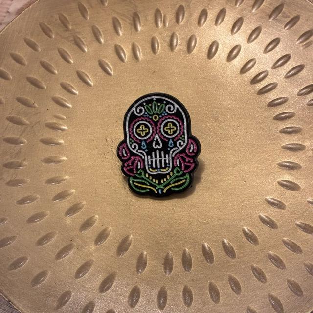 TOPANGA Jewelry Pin Brooch Neon Calavera