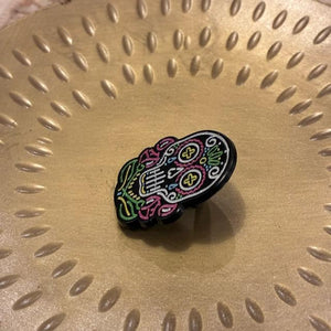TOPANGA Jewelry Pin Brooch Neon Calavera