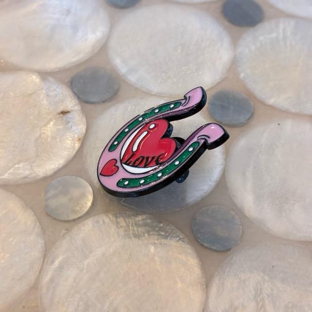 TOPANGA Jewelry　 Pin Brooch　I LOVE Horseshoes